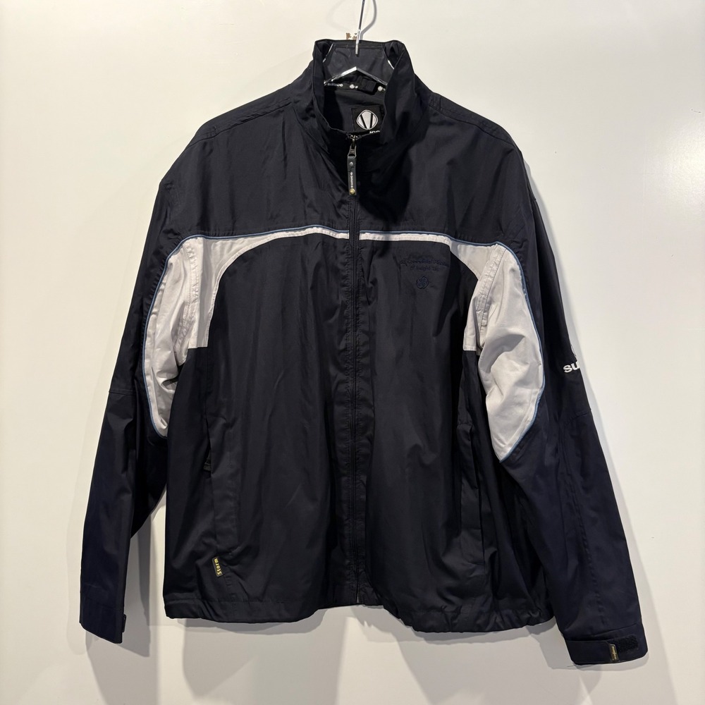 Sunice Storm Golf Windbreaker Jacket Navy Blue Mens Size XL Full Zip Lightweight